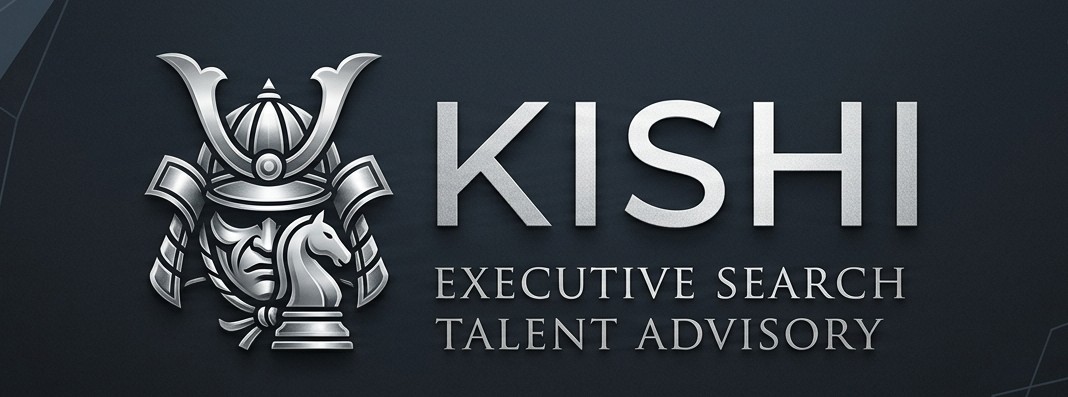 KISHI Executive Search & Talent Advisory, logotipo con casco samurái y caballo de ajedrez